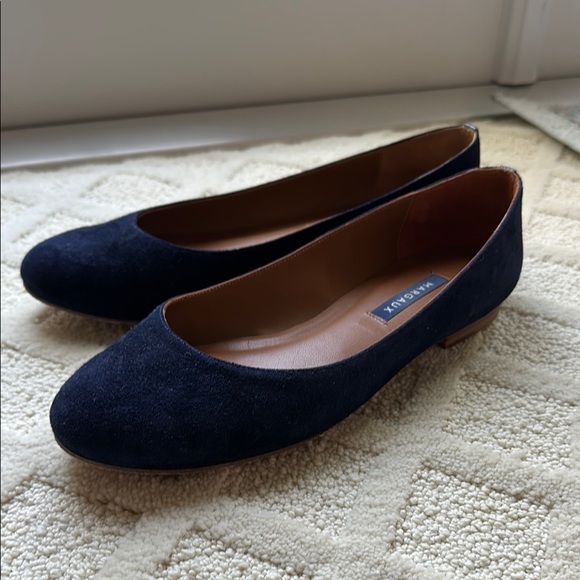 Margaux Blue Suede Flats Versatile Everyday Comfort 9 - Picture 2 of 5